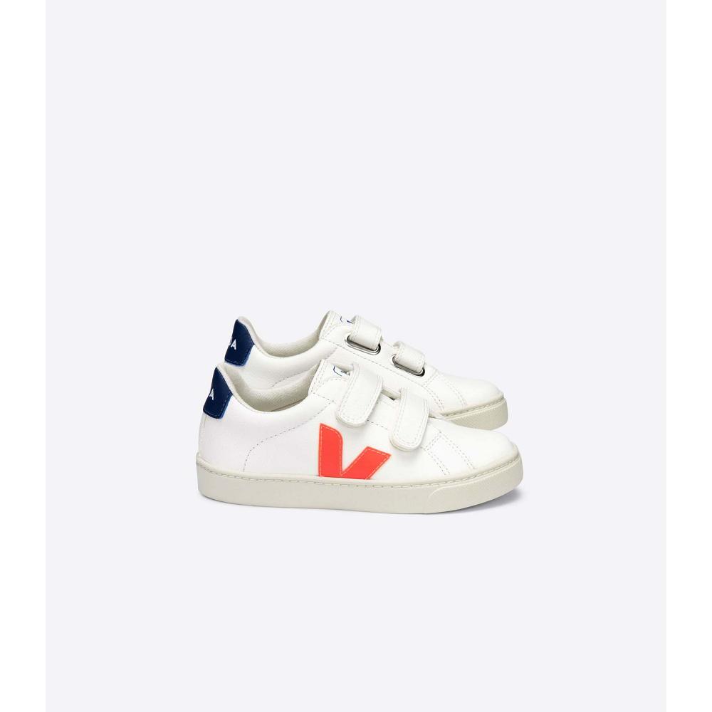 Veja ESPLAR CHROMEFREE Sneakers Kinderen White/Orange/Navy | BE 834AHK